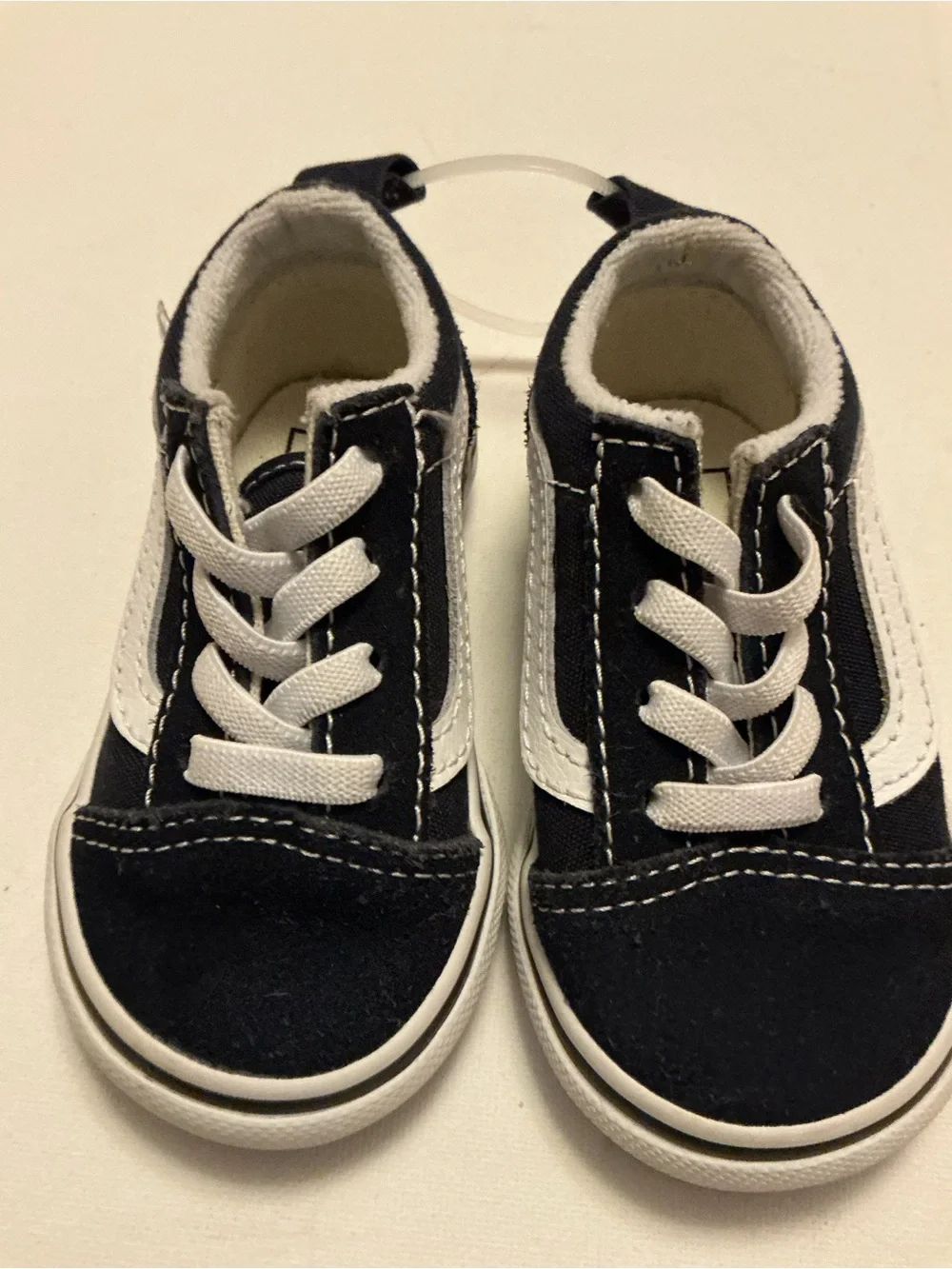 Vans Kids Navy and White Low-Top Sneakers